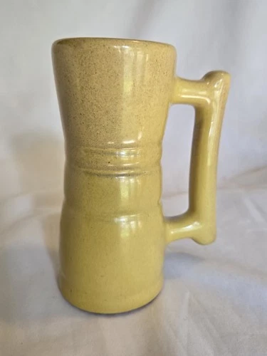 Vintage Frankoma Pottery Coffe Demitasse Espresso Cup Mug #26DC Yellow Gold
