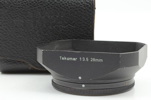 [N MINT w/Case] Pentax Asahi Metal Lens Hood for Takumar 28mm F3.5 From JAPAN