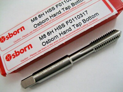 M8 x 1,25 HANDGEWINDEBOHRER STECKER BODEN HSS EUROPA WERKZEUG OSBORN F0110317 P161