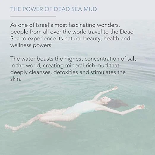 Máscara de lama orgânica rosto mar morto corpo acne karité ácido cítrico bentonita pele lisa - Imagem 2 de 4