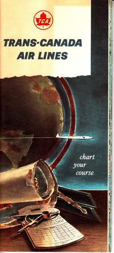 Trans-Canada Airlines Chart Your Course 1956 Air Canada Vintage Booklet