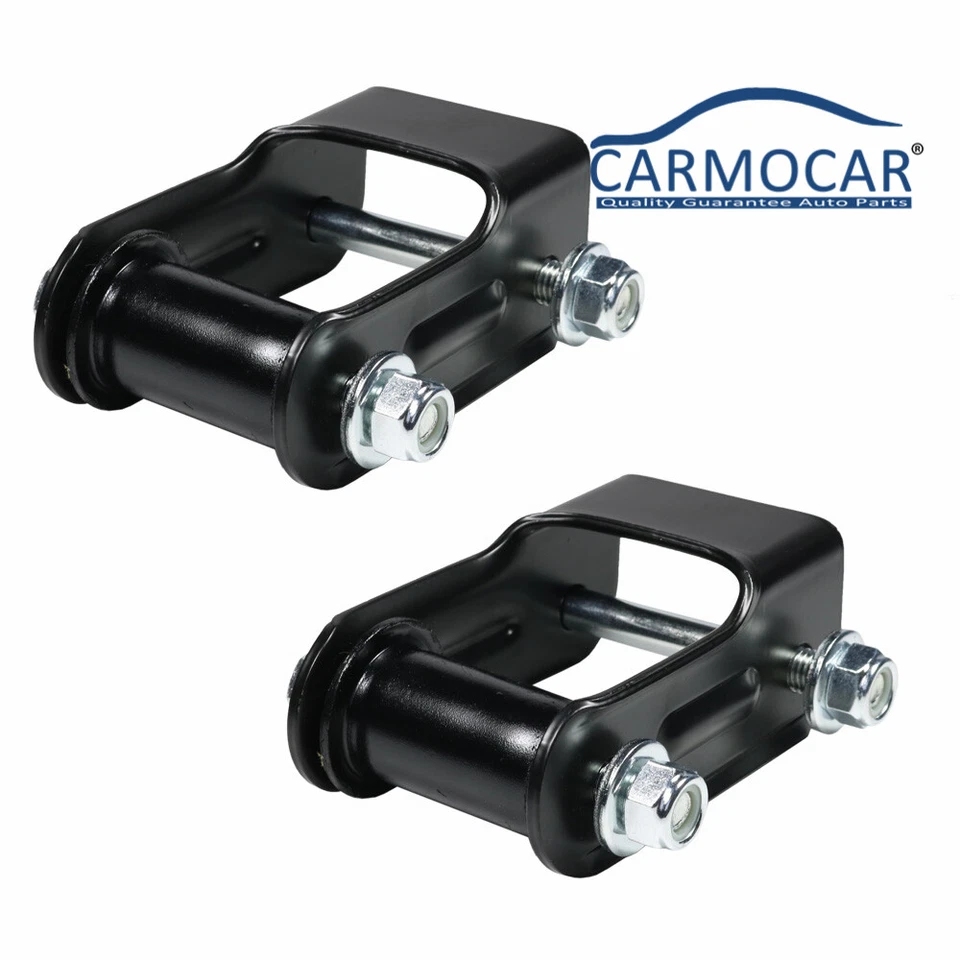 Par de grilletes de resorte de hoja para Chevy Blazer S10 GMC Jimmy S15 trasero izquierdo y derecho Foto 3 de 4