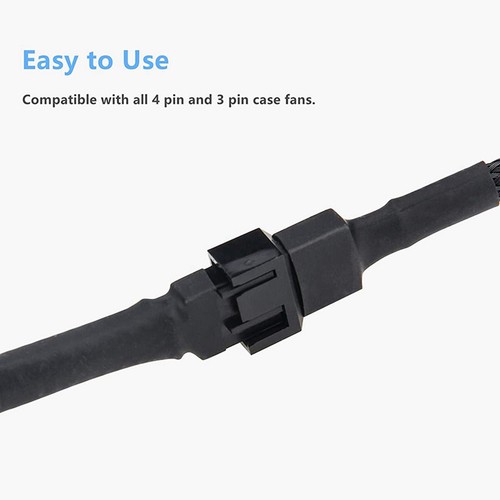 3 StüCk PWM LüFter Splitter Kabel 2-Wege 4Pin Y HüLsen VerläNgerung Kabel 1325 - Bild 9 von 9
