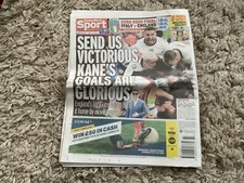 Sunday Mirror England Euro 2020. Rare!!  July 2021.