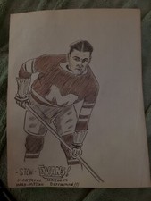 STEW EVANS MONTREAL CANADIENS NHL HOCKEY ARTWORK ART BREWSTER ARTIST PHOTO RARE