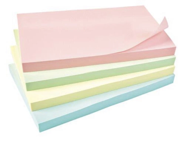 Sticky Post It Notes Removable 100 to 2000 Sheets 76x76mm Colour Memo Pad 76x127 - Image 2 of 4