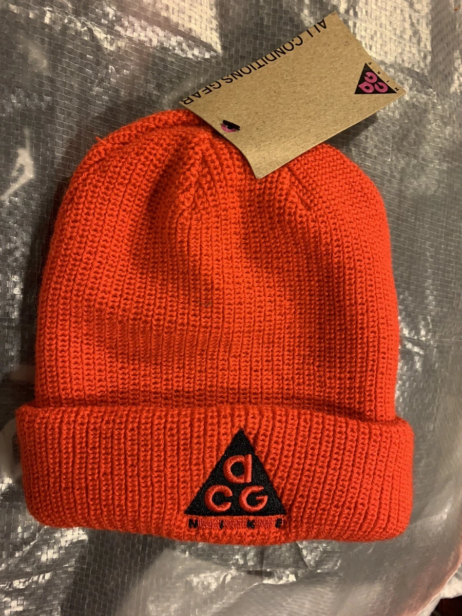 NEW NIKE ACG BEANIE ADULT UNISEX ONE SIZE AV4475-634 Orange NWT