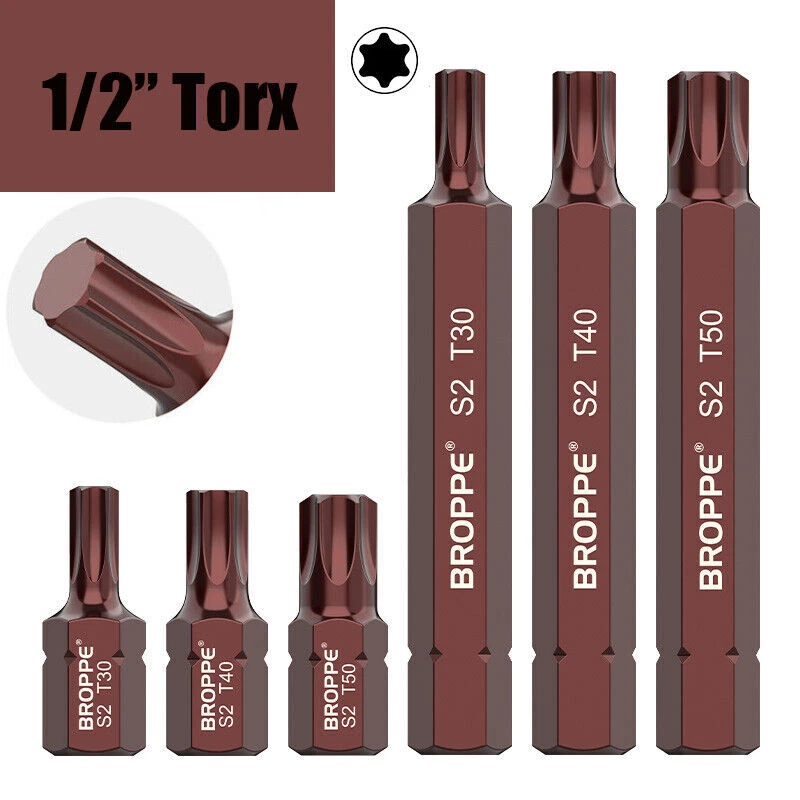 T20 T25 T30 T40 T45 T50 T55 Insert Bit 30mm/75mmTORX Impact Screwdriver Bit - Image 2 of 4