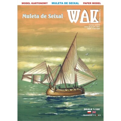 Card Paper Cut Out Model Kit Wak MULETA DE SEIXAL + Laser Cut Frame Scale 1:100