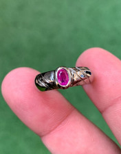 Natural No Heat Ruby From Mozambique In Hand Made Sterling Silver Ring