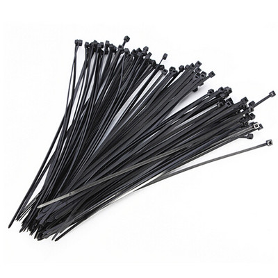 100/200/500 X 10cm Black Plastic Zip Trim Wrap Cable Loop Ties Wire Self-wy