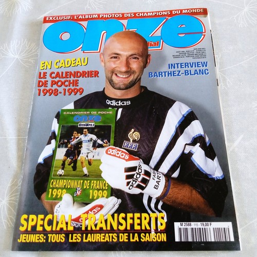 magazine vintage FOOTBALL - ONZE MONDIAL - 7 - août 1989 - OM Jean