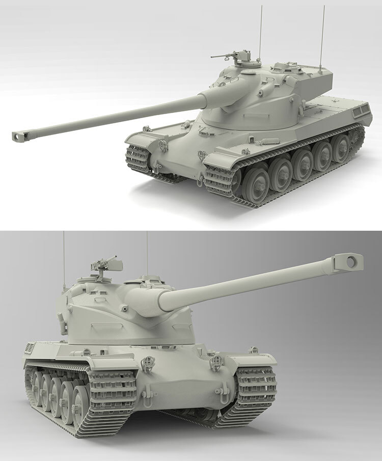 アミュージングホビー 1/35スケール　AMX-50(B) wotb 仕上げ アミュージングホビー 1/35スケール AMX-50(B) wotb 仕上げ