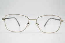 Brille FIELMANN OU 86.344 Gold Schwarz Oval Brillengestell eyeglasses Neu