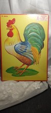 VINTAGE 1955 MILTON BRADLEY COMPANY 11 PIECE ROOSTER APTITUDE TEST PUZZLE 4507-4