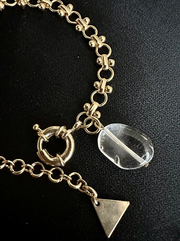 Pulsera Anthropologie Linked One Stone con dije Foto 2 de 2