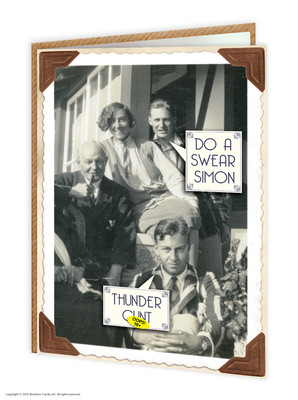 Brainbox Candy Rude black and white picture funny greetings//birthday card Beryl