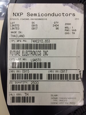 74HC21D,653 NXP 74HC21D IC GATE AND 2CH 4-INP 14SOIC SMD ROHS 40 PIECES