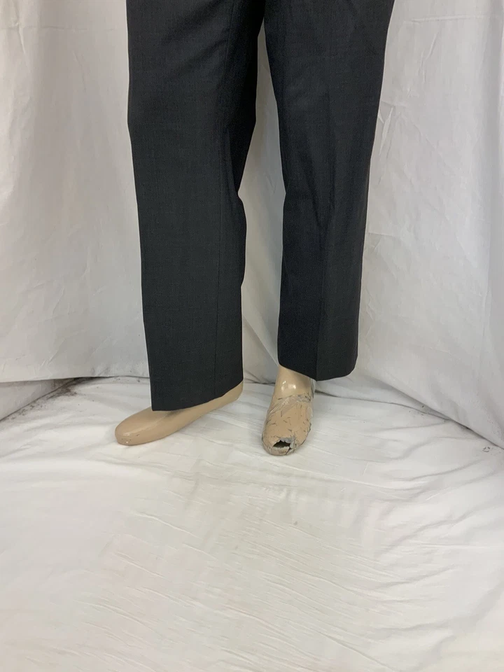 Pantalones Michael Kors Hombre 35x30 Gris Frente Plano 100% Lana Hong Kong YGI Y1-1056 Foto 4 de 4