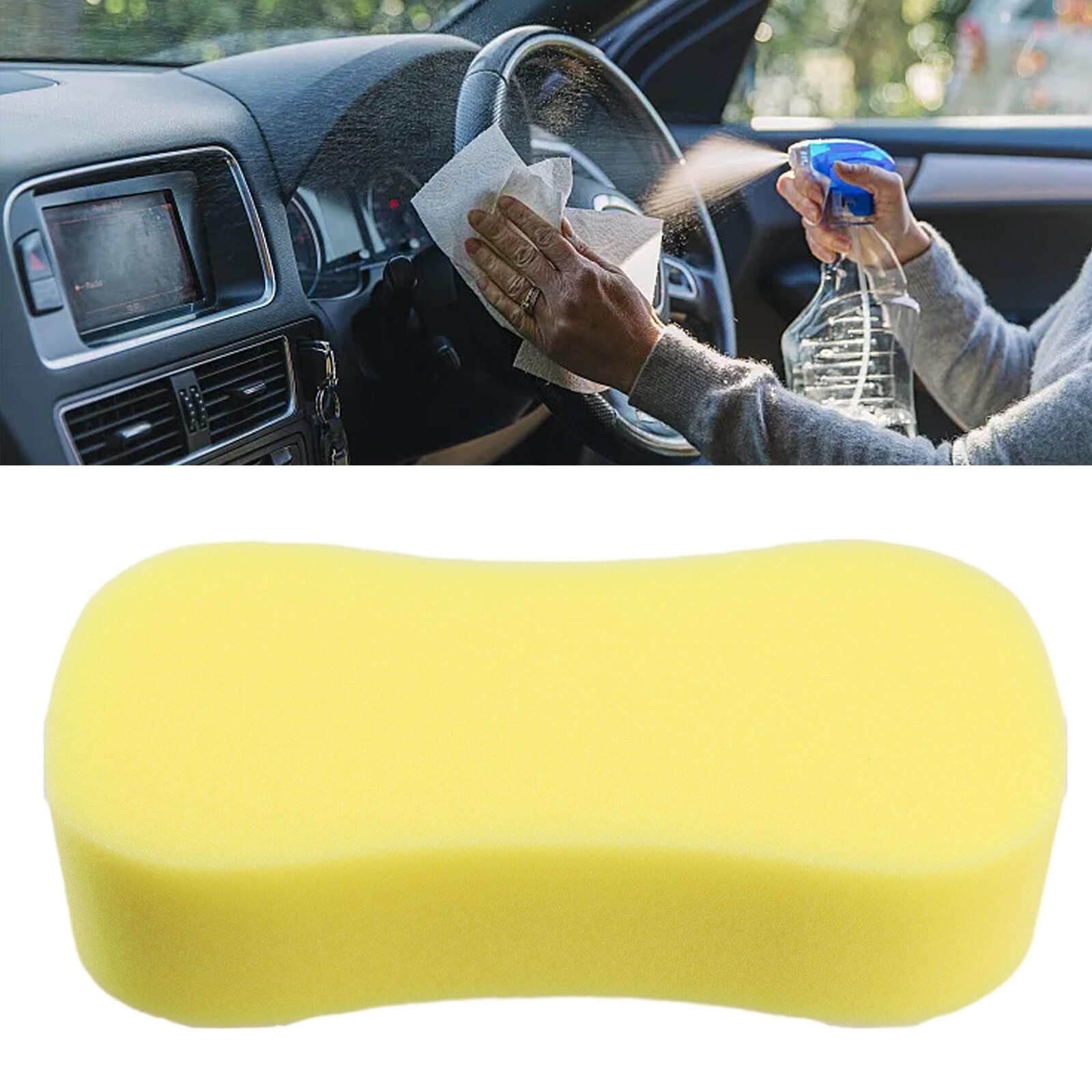 22*11*5CM High-Quality Sponge for Car Care, Van, Caravan, and Kitchen Cleaning