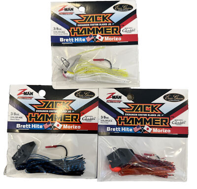 Lot Of 3 Z-Man Evergreen Jack Hammer Chatterbait 3/8 Oz Color #14