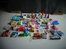 Brand Name Doll Play Food Grocery & Name Brand Toys Lot of 50 Mini items