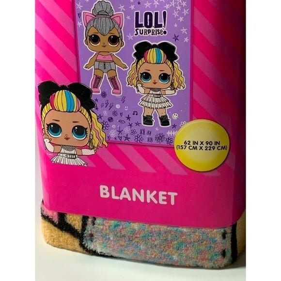 NWT LOL Surprise Blanket Twin Size Pink Dolls