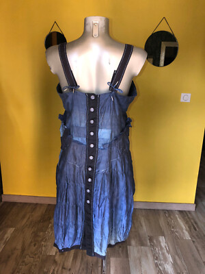 Robe Salopette Marithé François Girbaud - Taille XL, Coton, Bleu - Excellent état