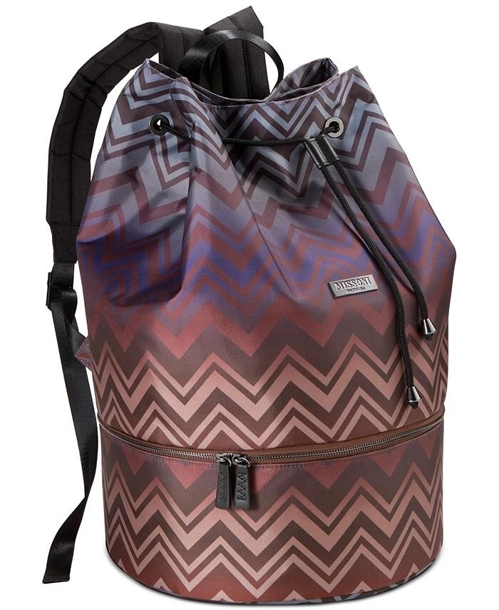 Missoni Backpack Luggage Bag Gym Weekender Traveler Overnight Carry on Chevron