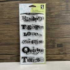 Inkadinkado Stamp Set Clear Cling Scrapbooking Words Journaling Crafting Cards