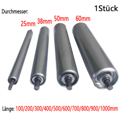 Ø 25/38/50/60mm Förderrollen Tragrollen Untergurtrolle Länge100-1000mm Verzinkt