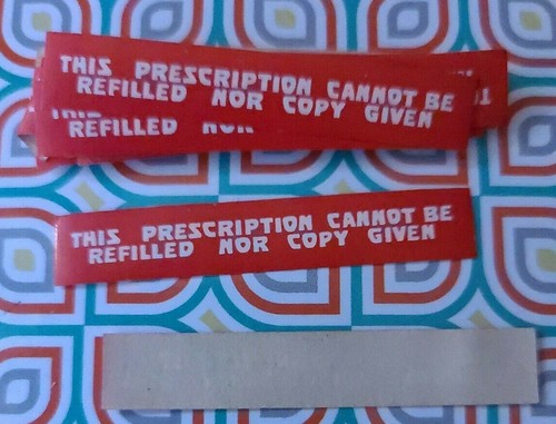  Antique " this prescription cannot be refilled nor copy given" medicine labels
