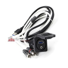 JL Audio XMD-USB/3.5MM-PNL Marine Stereo 3.5mm / USB Panel-Mount Jack New