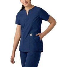 Carhartt C12213 Women's Force V Neck Tunic Scrub Top 3 Pockets Large