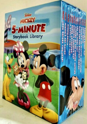 Disney Junior Mickey 5-Minute Storybook Library 12 Books Boxed Set