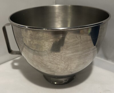 KitchenAid Stand Mixer K45 Replacement Bowl With Handle Stainless Steel Twist