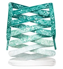 Custom Sublimated Gradient Paisley Printed Shoelaces for Sneakers