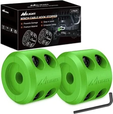 Nilight Winch Stopper for ATV UTV Truck SUV Winch Cable Hook Rubber Stopper