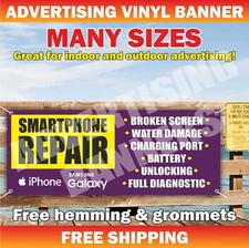 SMARTPHONE REPAIR Advertising Banner Vinyl Mesh Sign Broken Screen Phone Repair