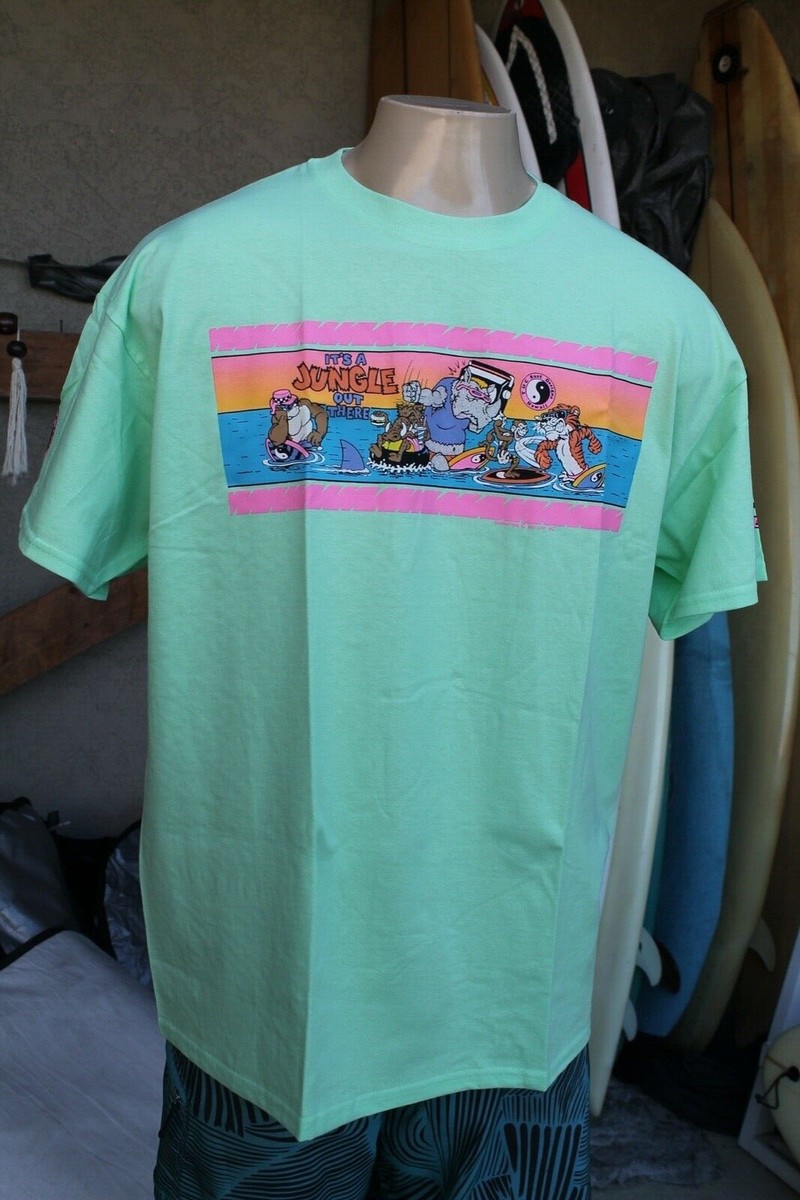 T&C Town and Country Surfboards Jungle Shark Rare Mint Green 80's