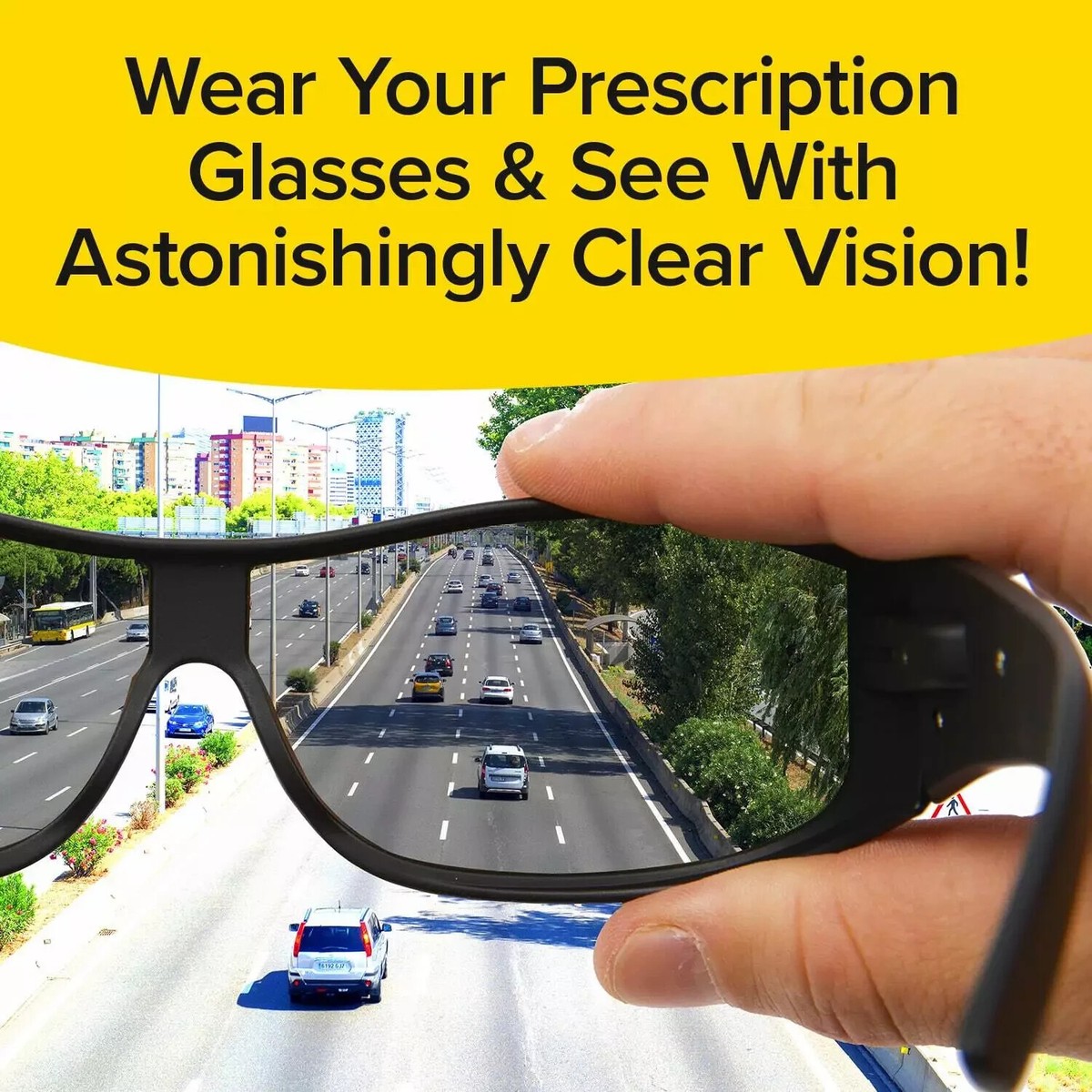 BattleVision Wrap Around Sunglasses:SUNGLASSES FOR PRESCRIPTION GLASSES Unisex Amazon.com: Battlevision Wrap Arounds HD Polarized  main image 2