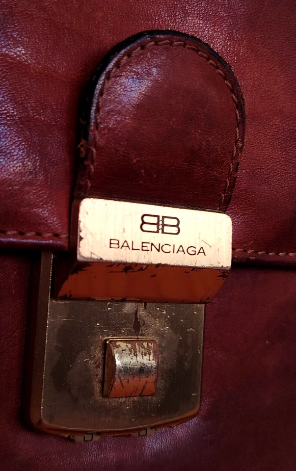 Rare Balenciaga Paris Briefcase Business Bag Brown Caramel Leather Vintage - Image 4 of 4