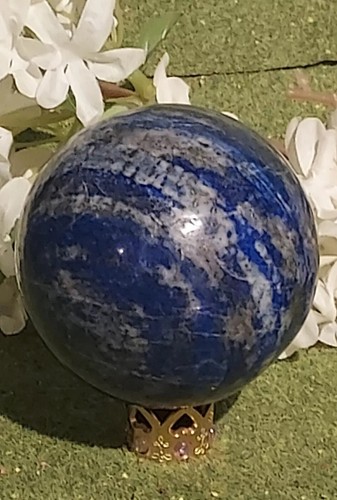 Lapis Lazuli Carved Gemstone Sphere 564g (A2) - Picture 3 of 4