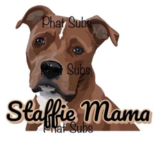 Sublimation Print Staffie Mama Ready to Press Heat Transfer