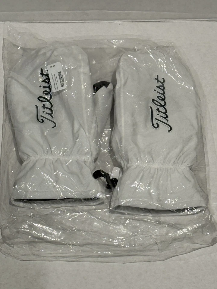 New Titleist Golf StaDry Cart Mitts White, One Size - Image 2 of 2