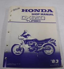 OEM 1983 83 HONDA CX650 CX 650 TURBO SHOP SERVICE REPAIR MANUAL O583-19G