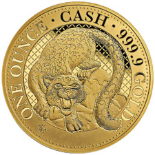 Gold Coin The Snow Leopard India Wildlife 2024 - St Helena - 1 oz BU 3416.27 per troy oz