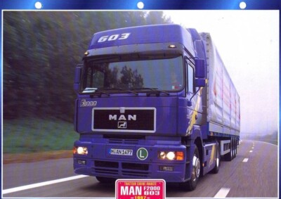 C2/ KARTONSTECKER LKW TRAKTOR KABINE MÜNCHEN 1997 MAN F2000 603