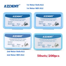 50Sets Dental Orthodontic Monoblock Buccal Tubes 022 1st/2nd Molar MBT/Roth Tube