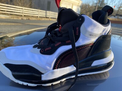 Size 12.5 - Jordan Aerospace 720 White Black Gym Red